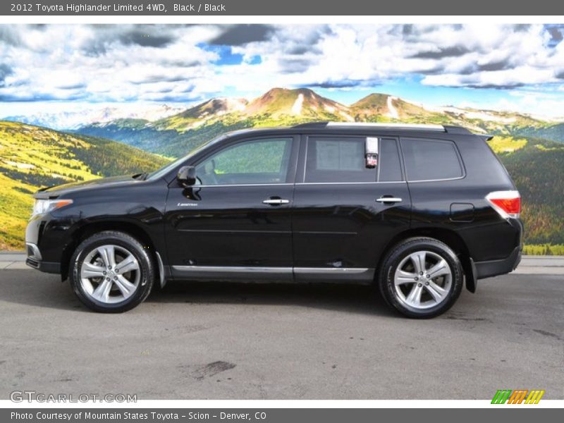 Black / Black 2012 Toyota Highlander Limited 4WD