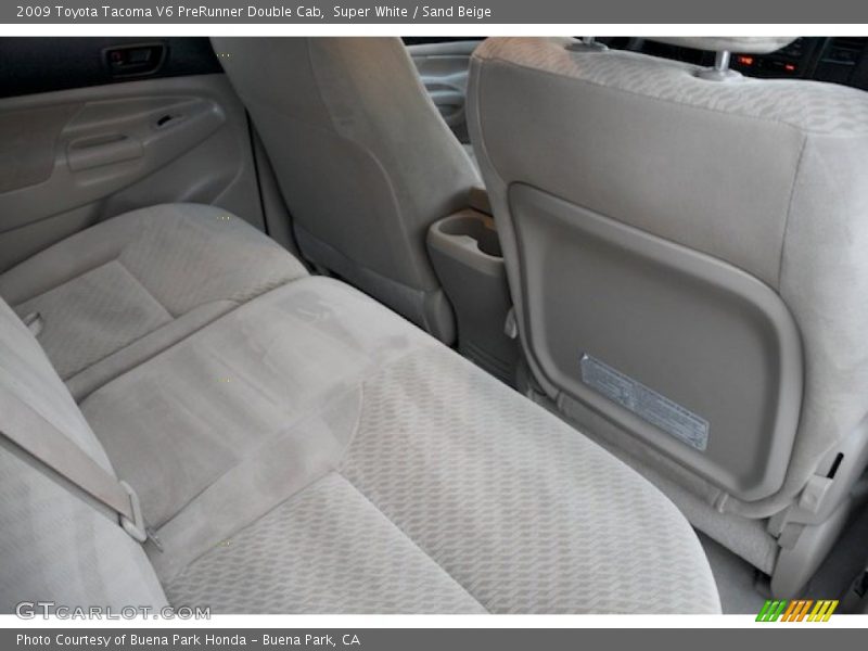 Super White / Sand Beige 2009 Toyota Tacoma V6 PreRunner Double Cab