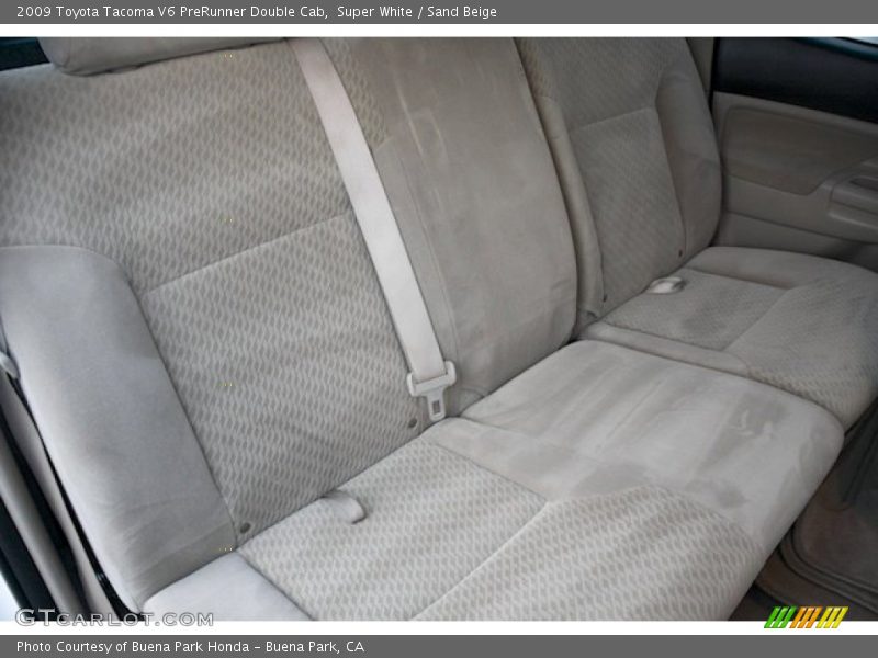 Super White / Sand Beige 2009 Toyota Tacoma V6 PreRunner Double Cab