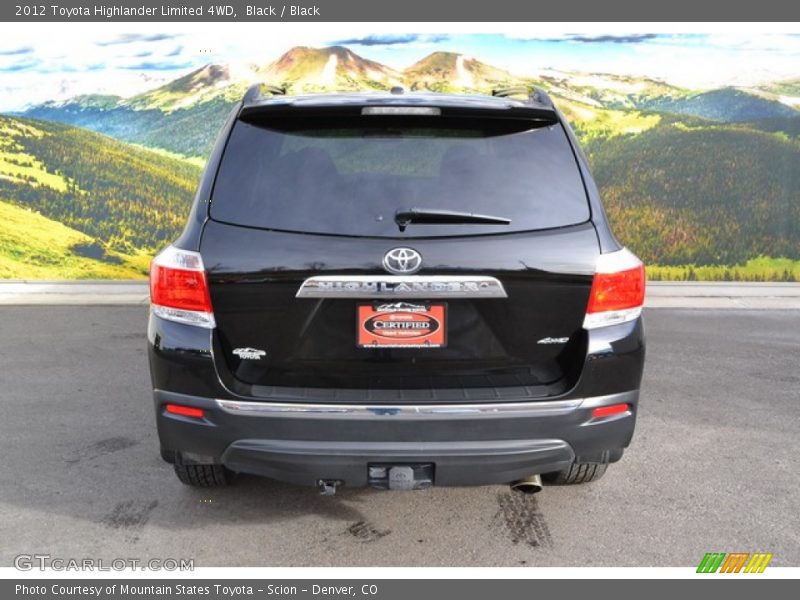Black / Black 2012 Toyota Highlander Limited 4WD