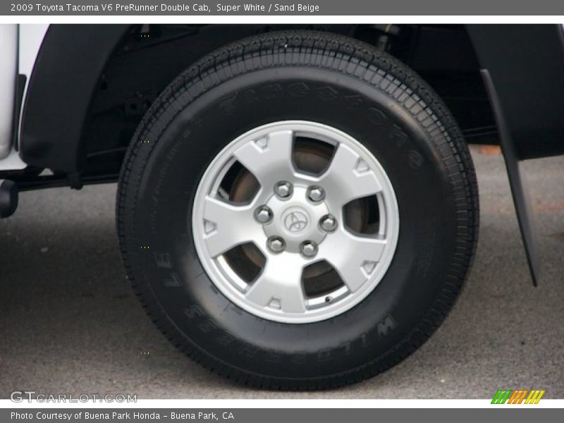 Super White / Sand Beige 2009 Toyota Tacoma V6 PreRunner Double Cab