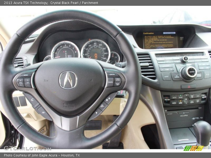 Crystal Black Pearl / Parchment 2013 Acura TSX Technology