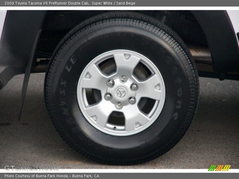 Super White / Sand Beige 2009 Toyota Tacoma V6 PreRunner Double Cab
