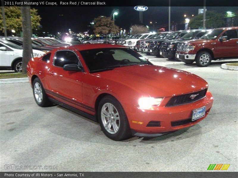 Race Red / Charcoal Black 2011 Ford Mustang V6 Coupe