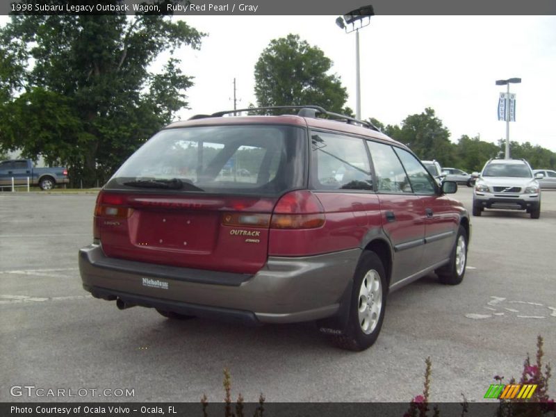 Ruby Red Pearl / Gray 1998 Subaru Legacy Outback Wagon