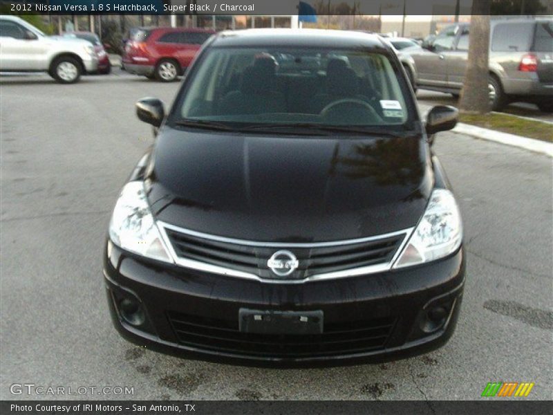 Super Black / Charcoal 2012 Nissan Versa 1.8 S Hatchback