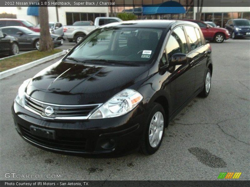 Super Black / Charcoal 2012 Nissan Versa 1.8 S Hatchback