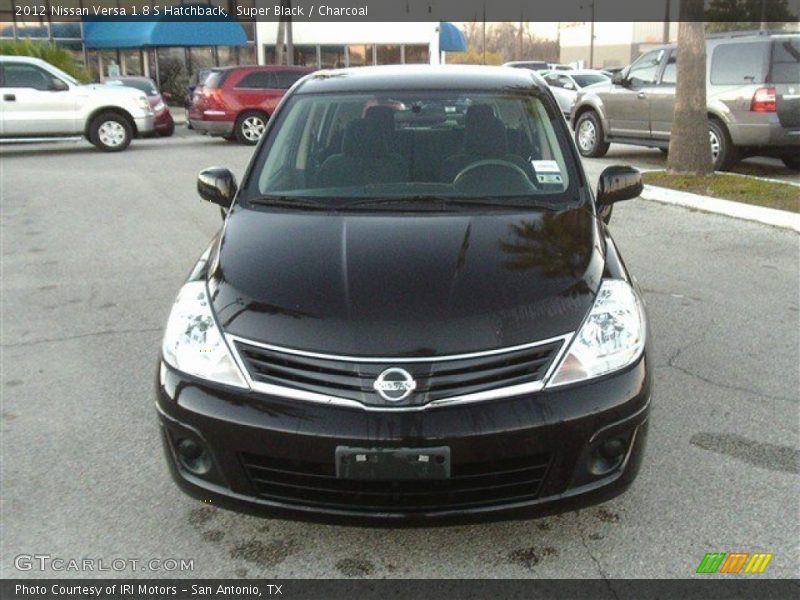 Super Black / Charcoal 2012 Nissan Versa 1.8 S Hatchback