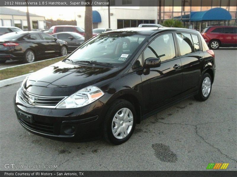 Super Black / Charcoal 2012 Nissan Versa 1.8 S Hatchback