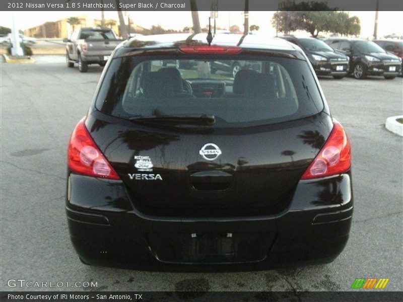 Super Black / Charcoal 2012 Nissan Versa 1.8 S Hatchback