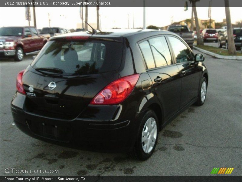 Super Black / Charcoal 2012 Nissan Versa 1.8 S Hatchback
