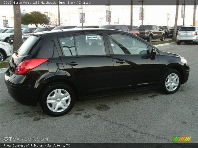Super Black / Charcoal 2012 Nissan Versa 1.8 S Hatchback