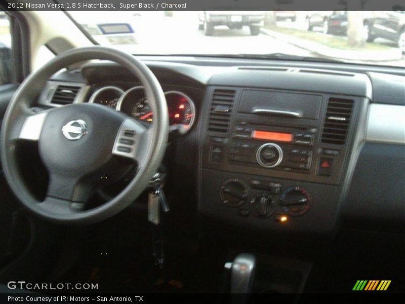 Super Black / Charcoal 2012 Nissan Versa 1.8 S Hatchback