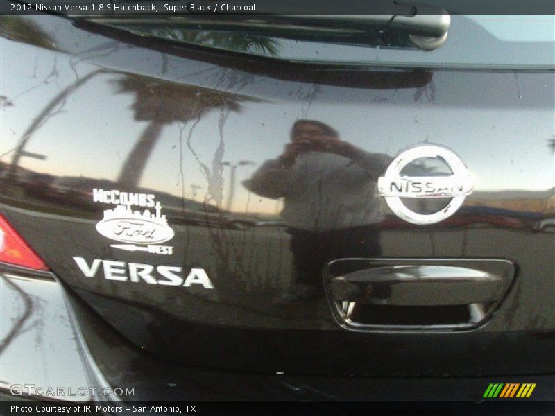 Super Black / Charcoal 2012 Nissan Versa 1.8 S Hatchback
