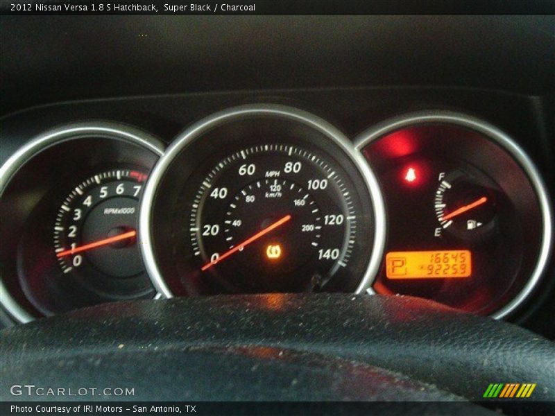 Super Black / Charcoal 2012 Nissan Versa 1.8 S Hatchback