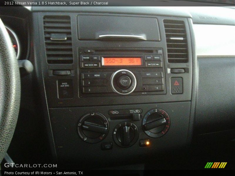 Super Black / Charcoal 2012 Nissan Versa 1.8 S Hatchback