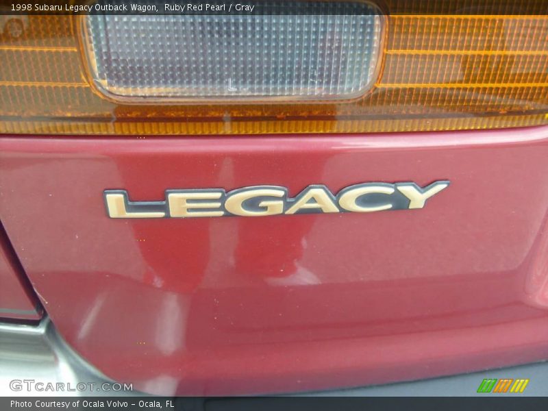 Ruby Red Pearl / Gray 1998 Subaru Legacy Outback Wagon