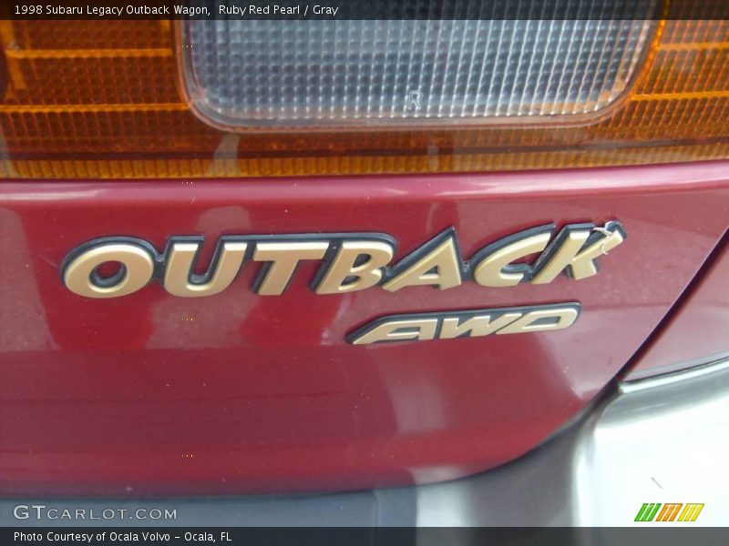 Ruby Red Pearl / Gray 1998 Subaru Legacy Outback Wagon