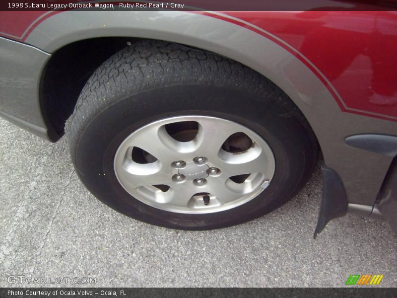 Ruby Red Pearl / Gray 1998 Subaru Legacy Outback Wagon