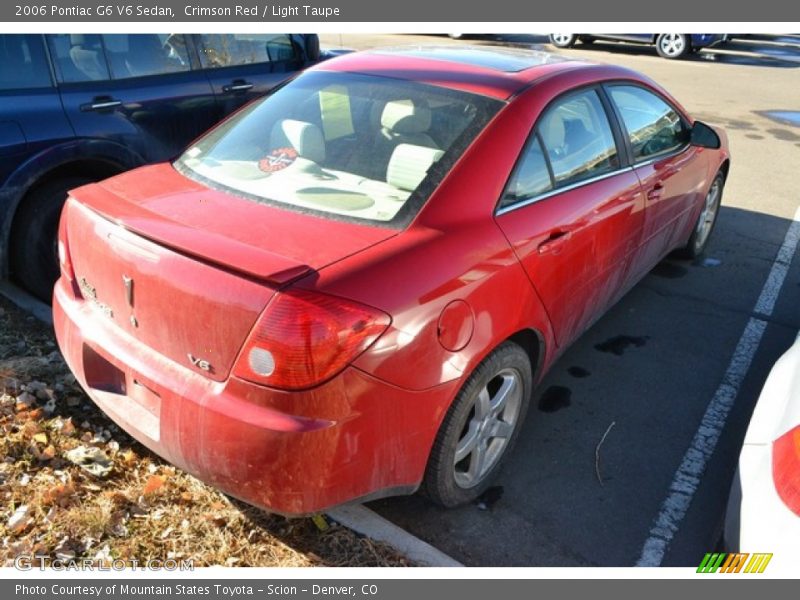 Crimson Red / Light Taupe 2006 Pontiac G6 V6 Sedan