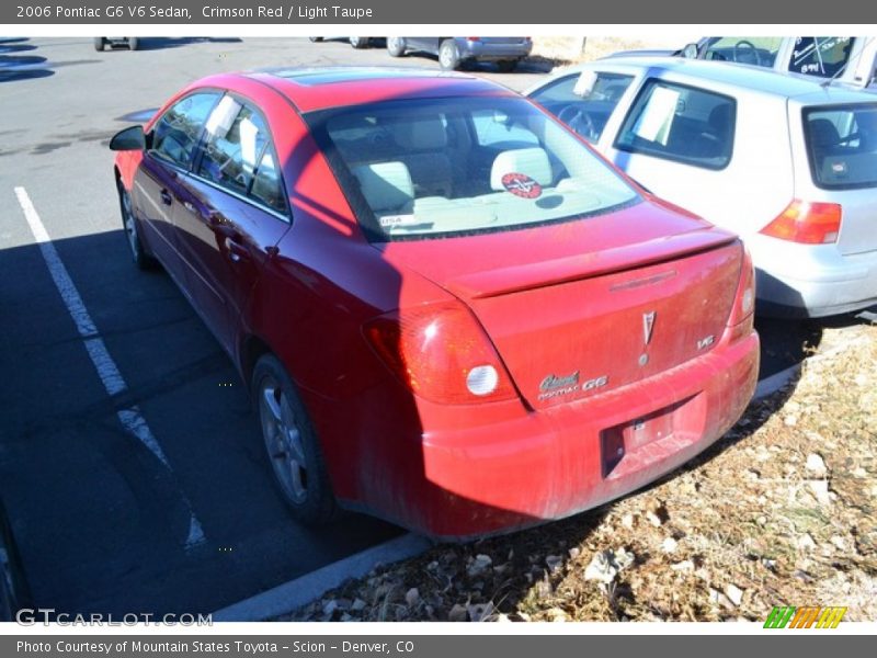 Crimson Red / Light Taupe 2006 Pontiac G6 V6 Sedan