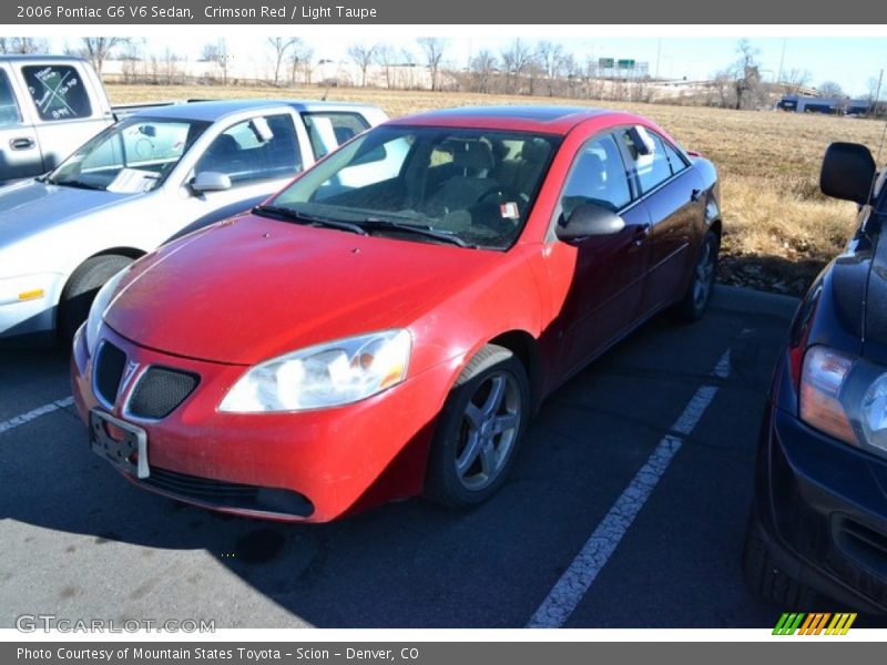 Crimson Red / Light Taupe 2006 Pontiac G6 V6 Sedan