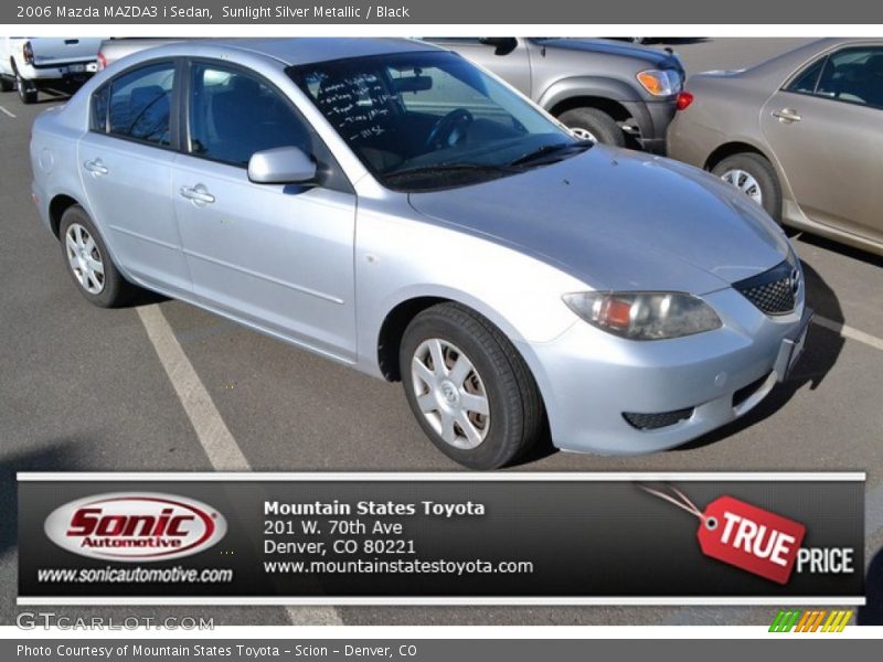 Sunlight Silver Metallic / Black 2006 Mazda MAZDA3 i Sedan