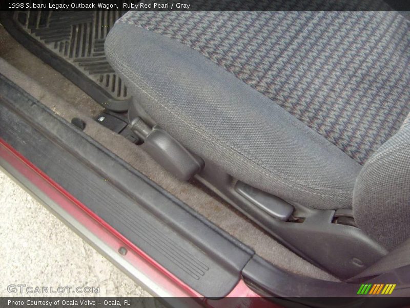 Ruby Red Pearl / Gray 1998 Subaru Legacy Outback Wagon