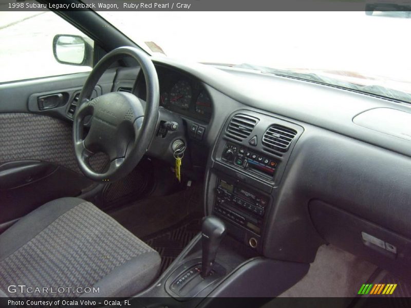 Ruby Red Pearl / Gray 1998 Subaru Legacy Outback Wagon