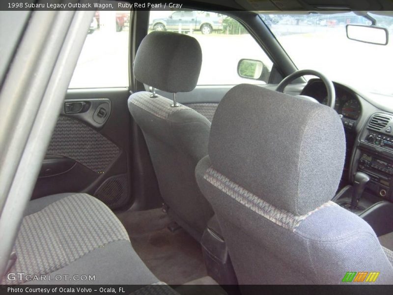 Ruby Red Pearl / Gray 1998 Subaru Legacy Outback Wagon