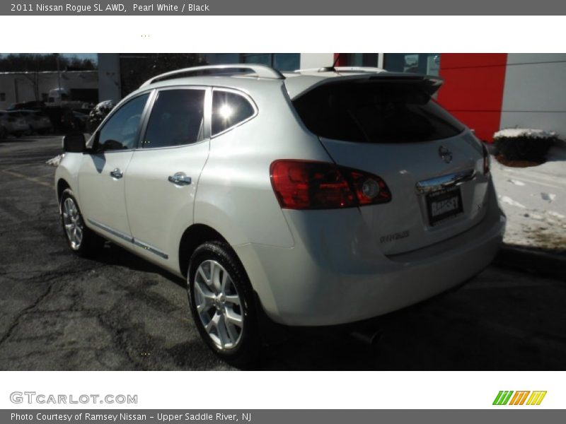 Pearl White / Black 2011 Nissan Rogue SL AWD