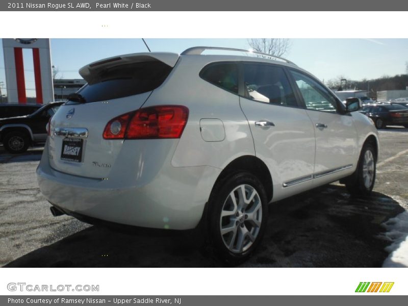 Pearl White / Black 2011 Nissan Rogue SL AWD