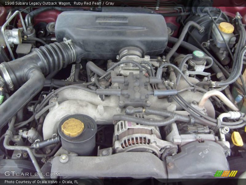Ruby Red Pearl / Gray 1998 Subaru Legacy Outback Wagon