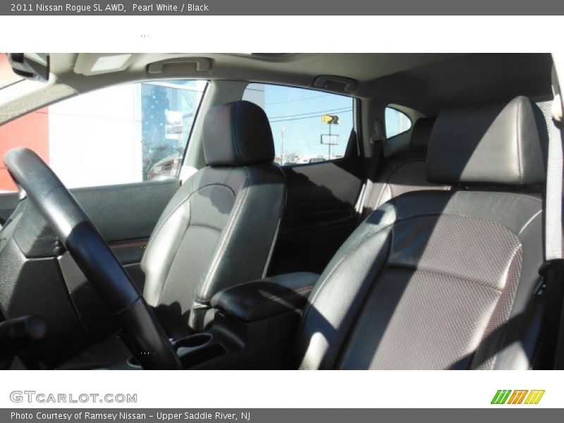 Pearl White / Black 2011 Nissan Rogue SL AWD