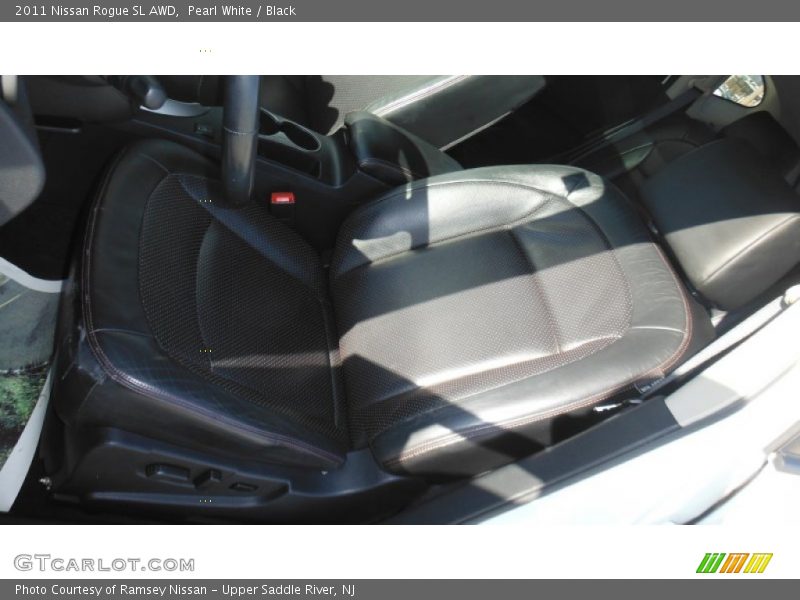 Pearl White / Black 2011 Nissan Rogue SL AWD