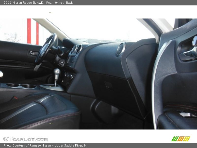 Pearl White / Black 2011 Nissan Rogue SL AWD
