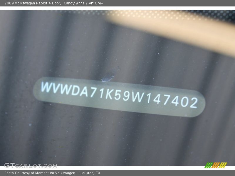 Candy White / Art Grey 2009 Volkswagen Rabbit 4 Door