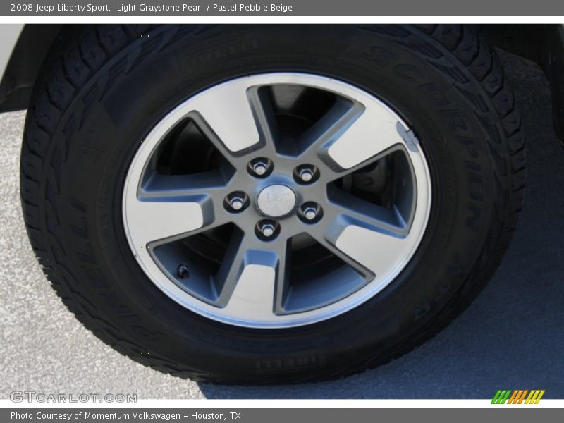 Light Graystone Pearl / Pastel Pebble Beige 2008 Jeep Liberty Sport