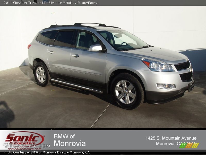 Silver Ice Metallic / Ebony/Ebony 2011 Chevrolet Traverse LT