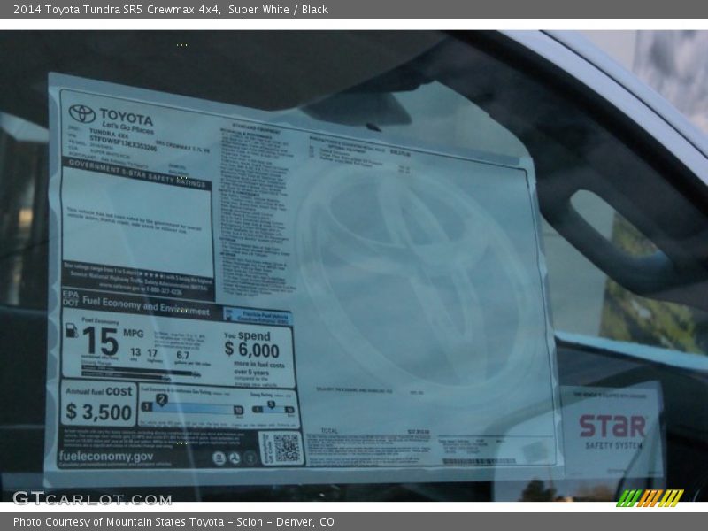 Super White / Black 2014 Toyota Tundra SR5 Crewmax 4x4