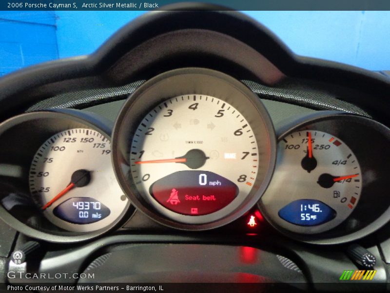 Arctic Silver Metallic / Black 2006 Porsche Cayman S