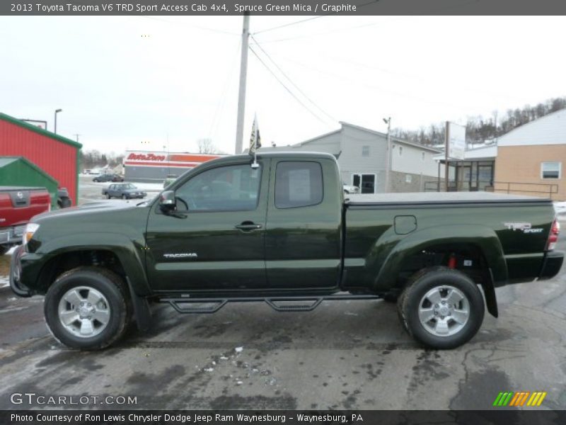 Spruce Green Mica / Graphite 2013 Toyota Tacoma V6 TRD Sport Access Cab 4x4