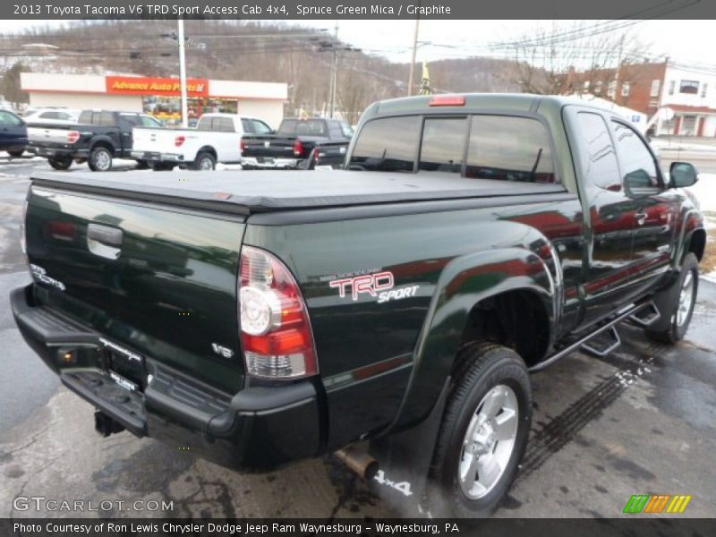 Spruce Green Mica / Graphite 2013 Toyota Tacoma V6 TRD Sport Access Cab 4x4
