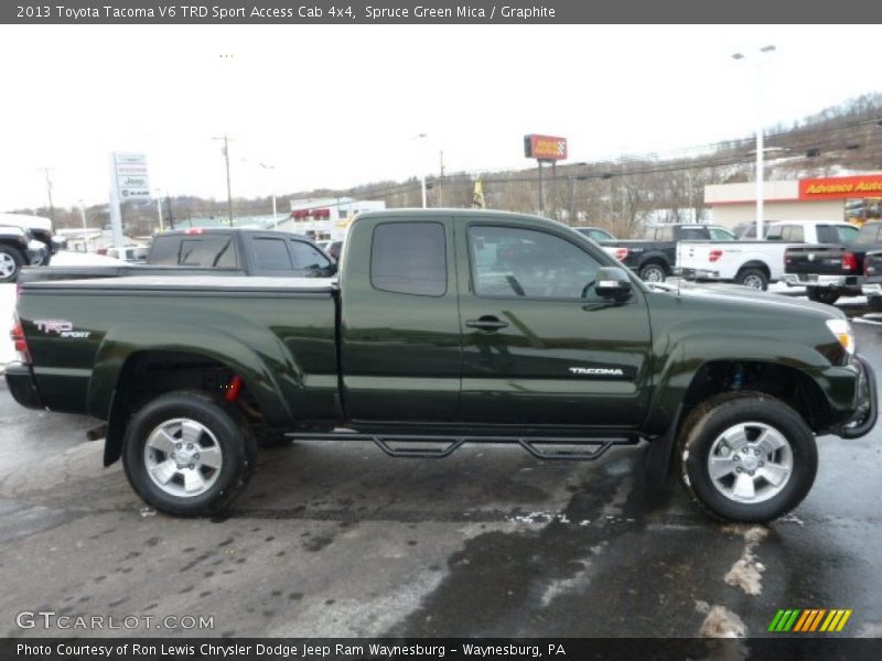 Spruce Green Mica / Graphite 2013 Toyota Tacoma V6 TRD Sport Access Cab 4x4