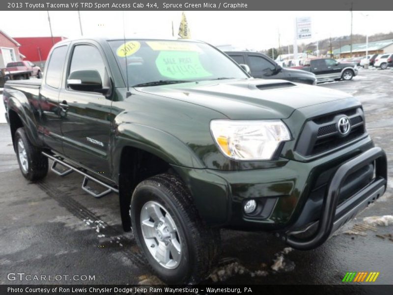 Spruce Green Mica / Graphite 2013 Toyota Tacoma V6 TRD Sport Access Cab 4x4