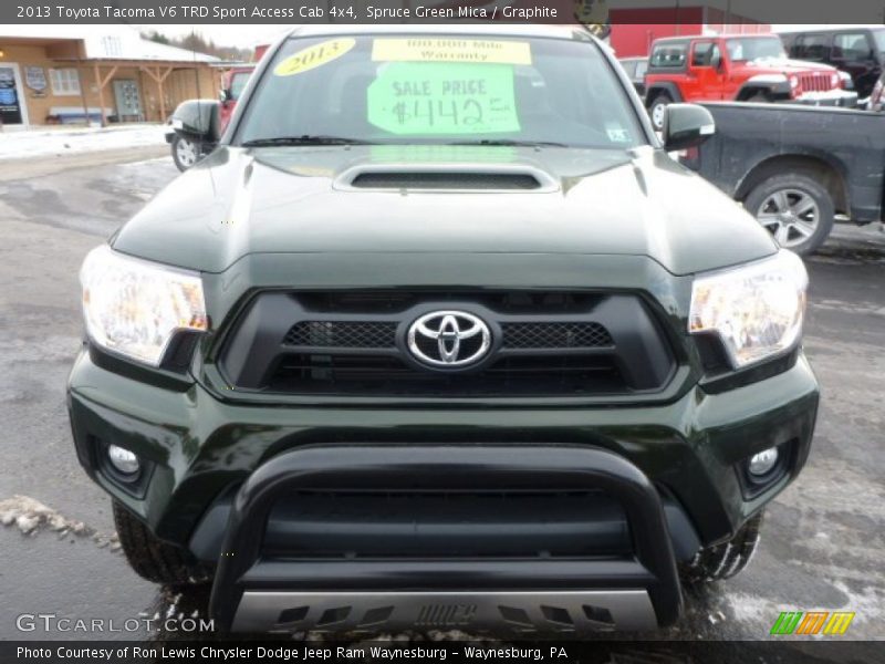 Spruce Green Mica / Graphite 2013 Toyota Tacoma V6 TRD Sport Access Cab 4x4