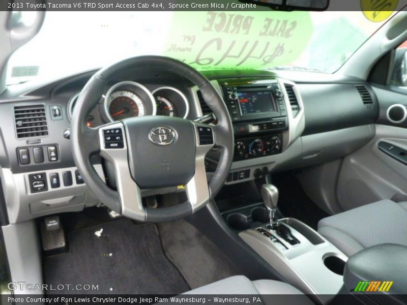 Spruce Green Mica / Graphite 2013 Toyota Tacoma V6 TRD Sport Access Cab 4x4
