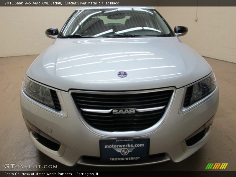 Glacier Silver Metallic / Jet Black 2011 Saab 9-5 Aero XWD Sedan