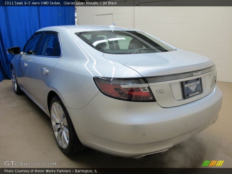 Glacier Silver Metallic / Jet Black 2011 Saab 9-5 Aero XWD Sedan