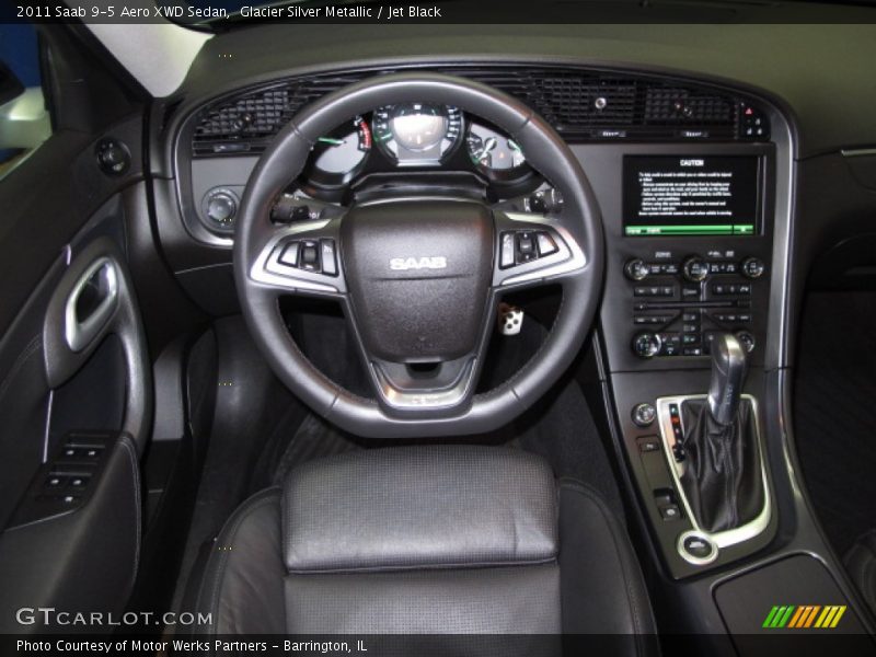 Glacier Silver Metallic / Jet Black 2011 Saab 9-5 Aero XWD Sedan